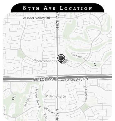 Map to our 67th Avenue location